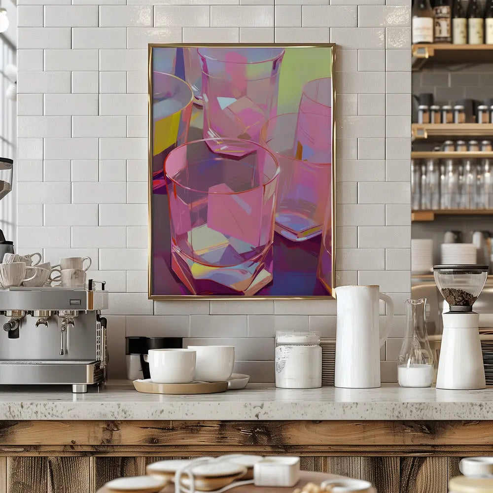 Pink Glasses - Stretched Canvas, Poster or Fine Art Print I Heart Wall Art