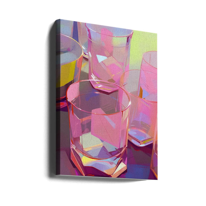 Pink Glasses - Stretched Canvas, Poster or Fine Art Print I Heart Wall Art