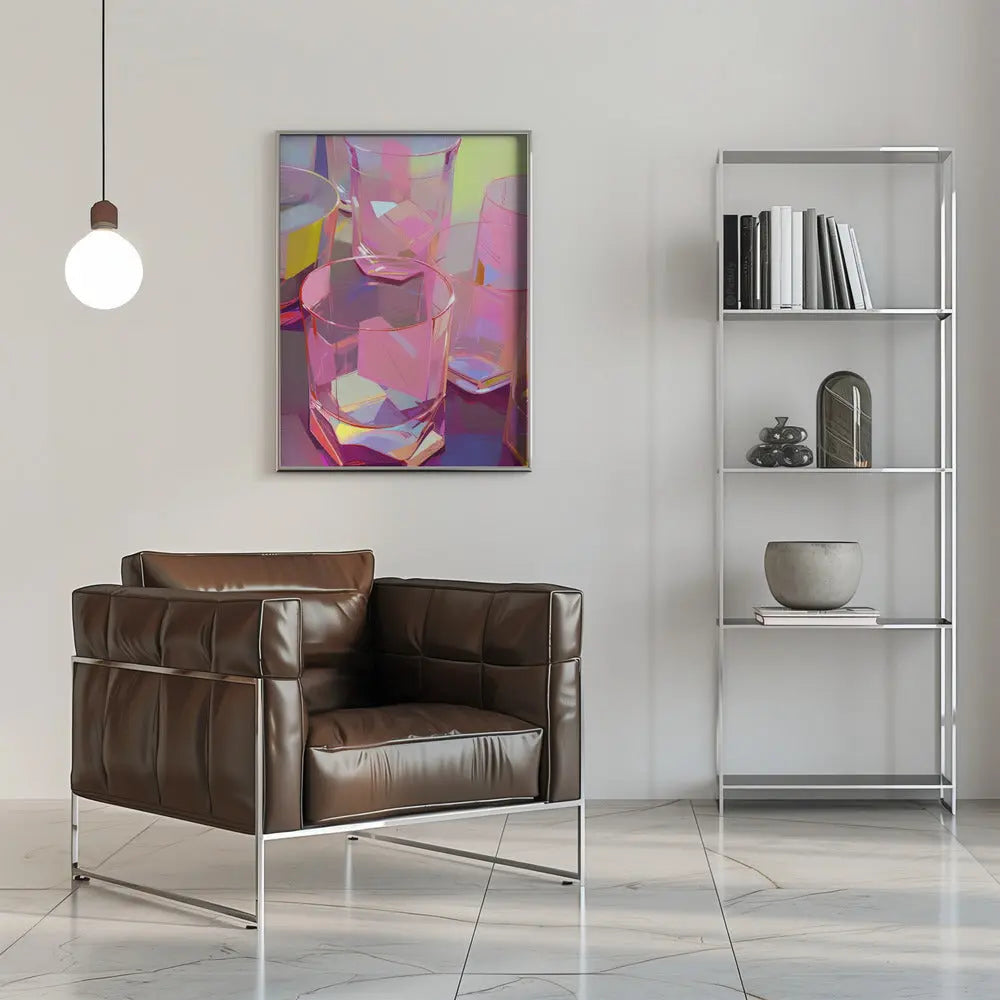 Pink Glasses - Stretched Canvas, Poster or Fine Art Print I Heart Wall Art