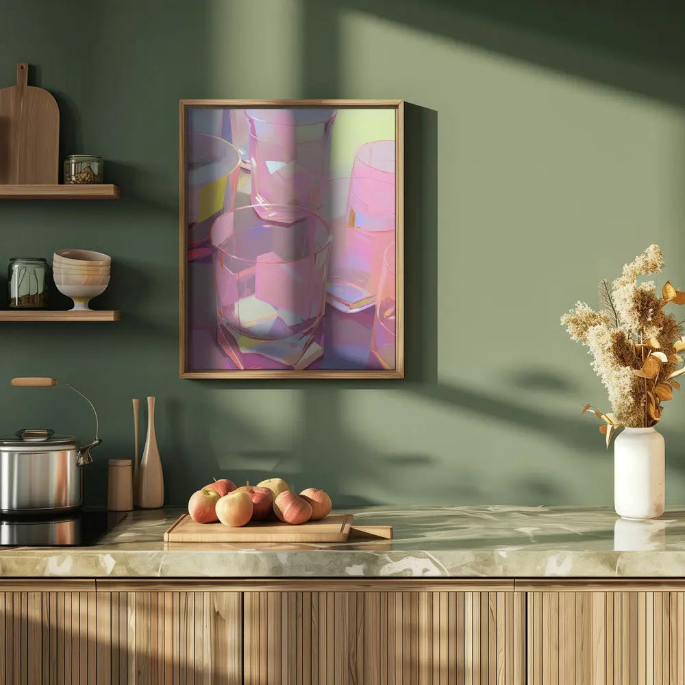 Pink Glasses - Stretched Canvas, Poster or Fine Art Print I Heart Wall Art