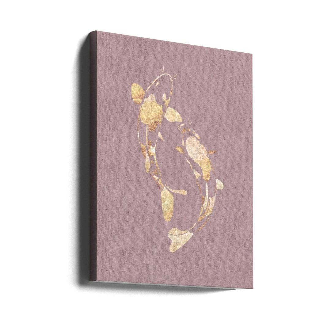 Pink Gold Koi Fish 1 - Stretched Canvas, Poster or Fine Art Print - I Heart Wall Art - Poster Print, Canvas Print or Framed Art Print