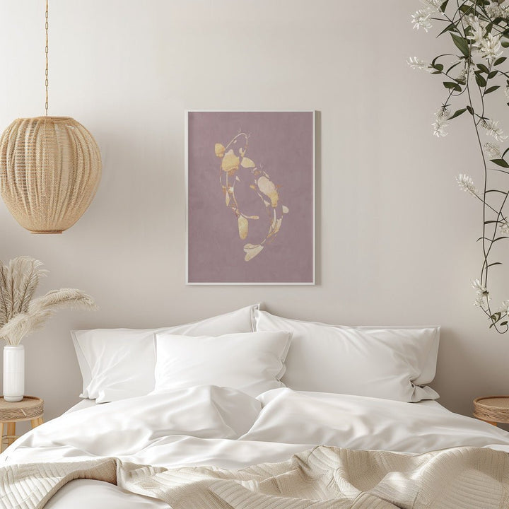 Pink Gold Koi Fish 1 - Stretched Canvas, Poster or Fine Art Print - I Heart Wall Art - Poster Print, Canvas Print or Framed Art Print