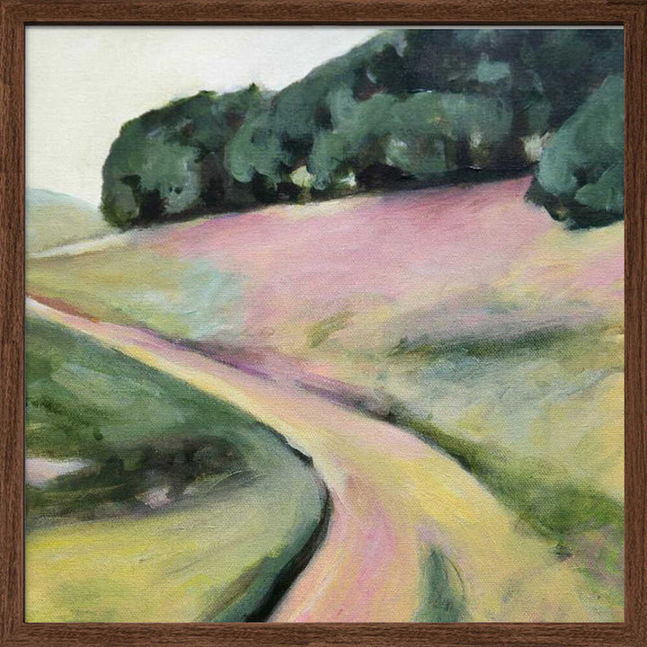 Pink Hills of Ca - Square Stretched Canvas, Poster or Fine Art Print - I Heart Wall Art - Poster Print, Canvas Print or Framed Art Print