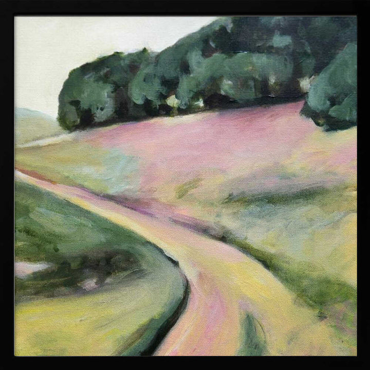 Pink Hills of Ca - Square Stretched Canvas, Poster or Fine Art Print - I Heart Wall Art - Poster Print, Canvas Print or Framed Art Print