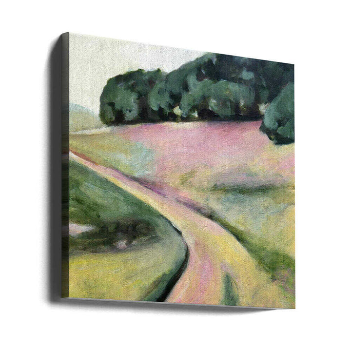 Pink Hills of Ca - Square Stretched Canvas, Poster or Fine Art Print - I Heart Wall Art - Poster Print, Canvas Print or Framed Art Print