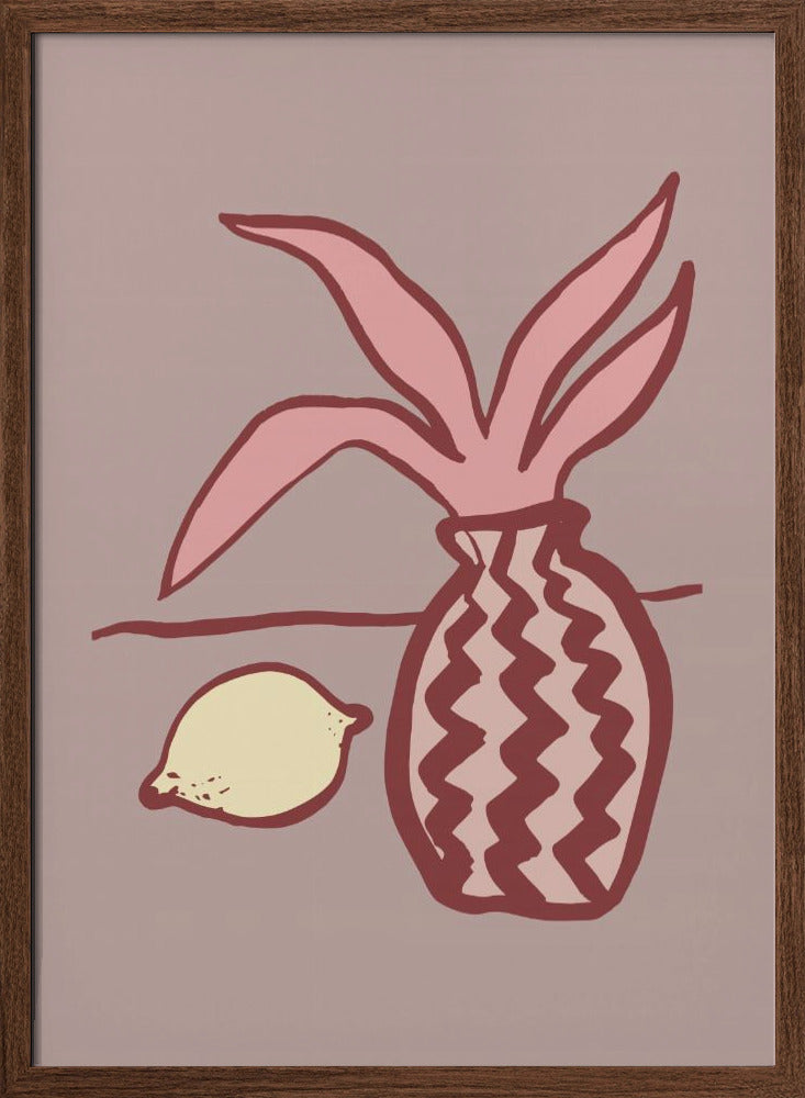 Pink Lemon - Stretched Canvas, Poster or Fine Art Print I Heart Wall Art
