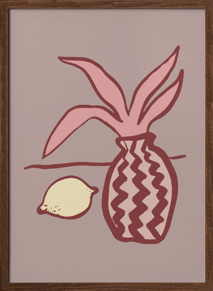 Pink Lemon - Stretched Canvas, Poster or Fine Art Print I Heart Wall Art