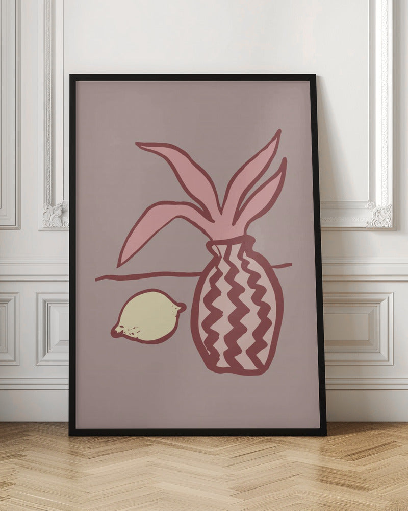 Pink Lemon - Stretched Canvas, Poster or Fine Art Print I Heart Wall Art