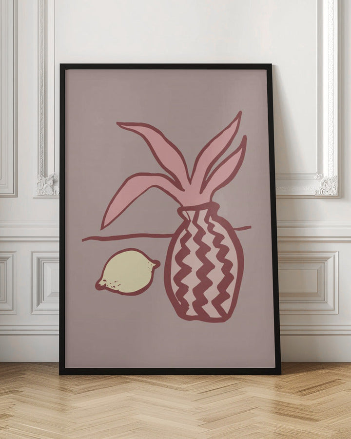 Pink Lemon - Stretched Canvas, Poster or Fine Art Print I Heart Wall Art