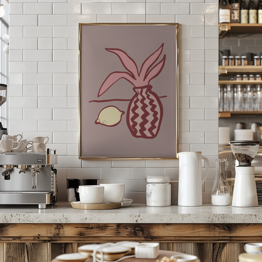 Pink Lemon - Stretched Canvas, Poster or Fine Art Print I Heart Wall Art