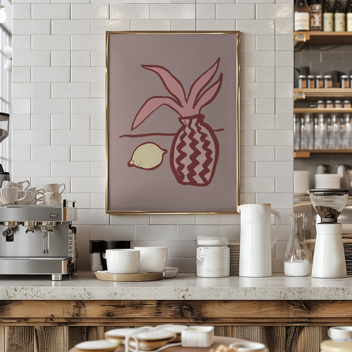 Pink Lemon - Stretched Canvas, Poster or Fine Art Print I Heart Wall Art