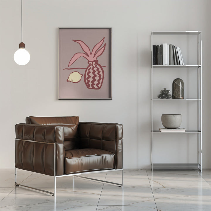 Pink Lemon - Stretched Canvas, Poster or Fine Art Print I Heart Wall Art