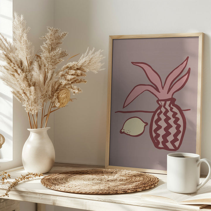 Pink Lemon - Stretched Canvas, Poster or Fine Art Print I Heart Wall Art