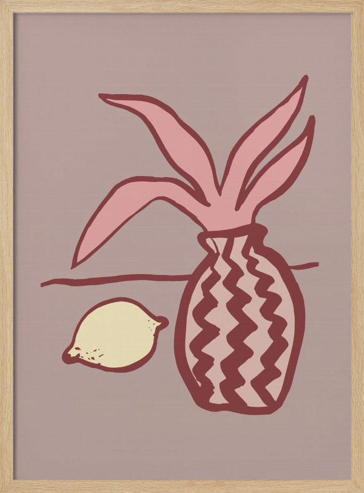 Pink Lemon - Stretched Canvas, Poster or Fine Art Print I Heart Wall Art