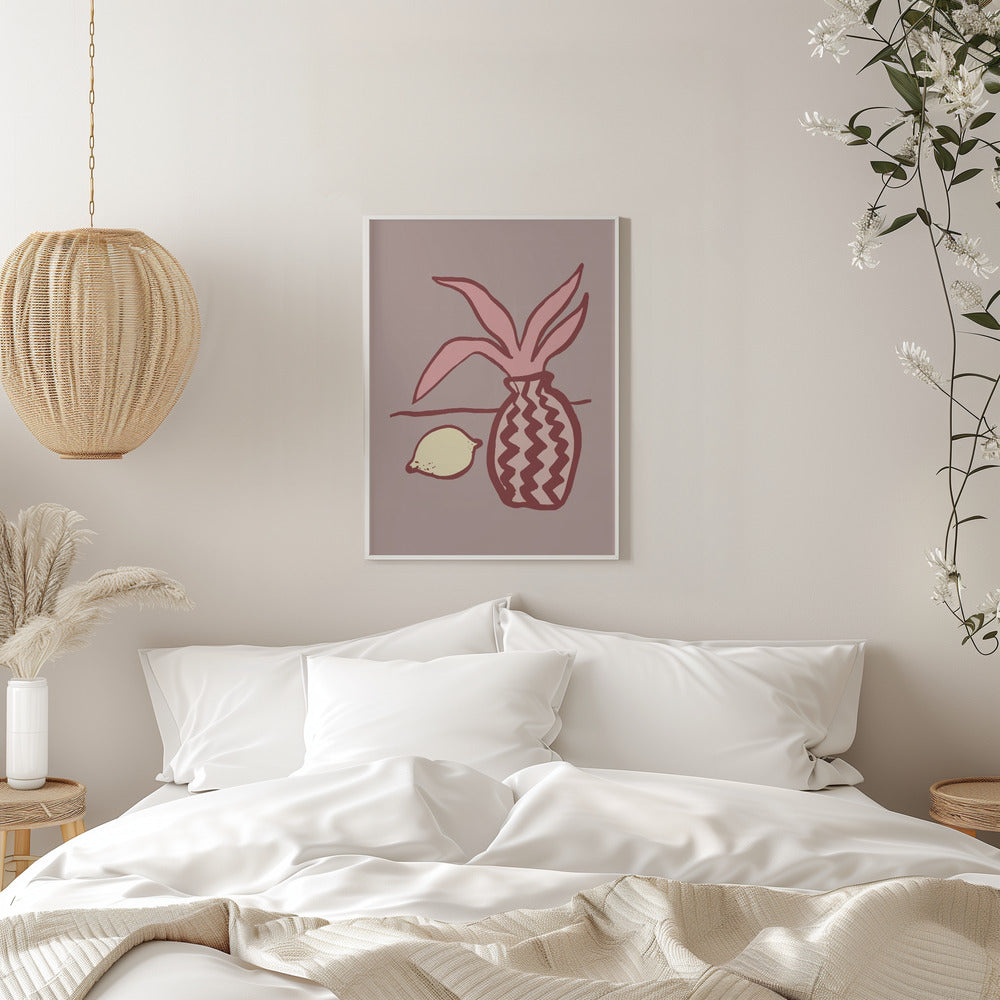 Pink Lemon - Stretched Canvas, Poster or Fine Art Print I Heart Wall Art
