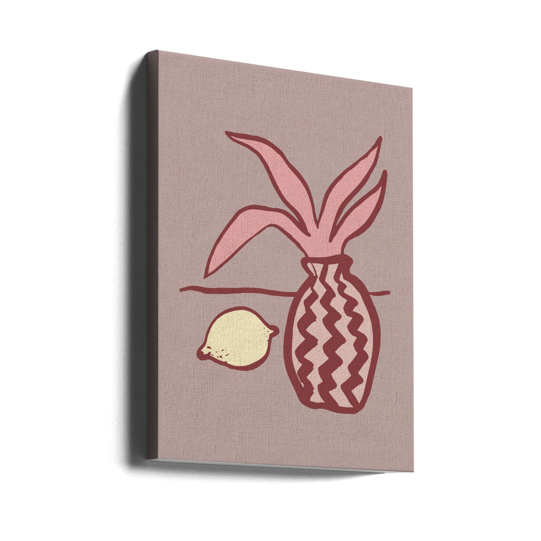Pink Lemon - Stretched Canvas, Poster or Fine Art Print I Heart Wall Art