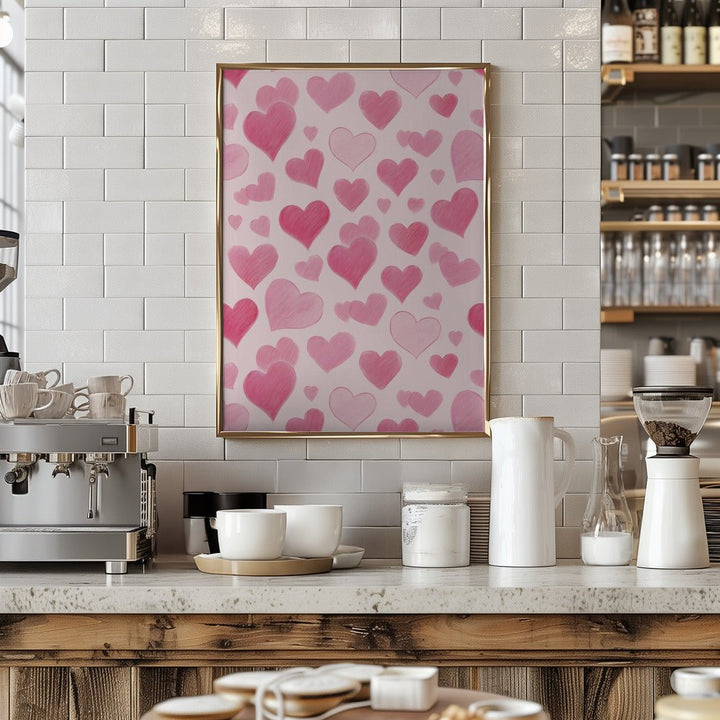 Pink Love - Stretched Canvas or Fine Art Print - I Heart Wall Art - Poster Print, Canvas Print or Framed Art Print