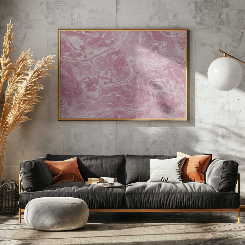 Pink Marble Flow - Stretched Canvas, Poster or Fine Art Print - I Heart Wall Art - Poster Print, Canvas Print or Framed Art Print