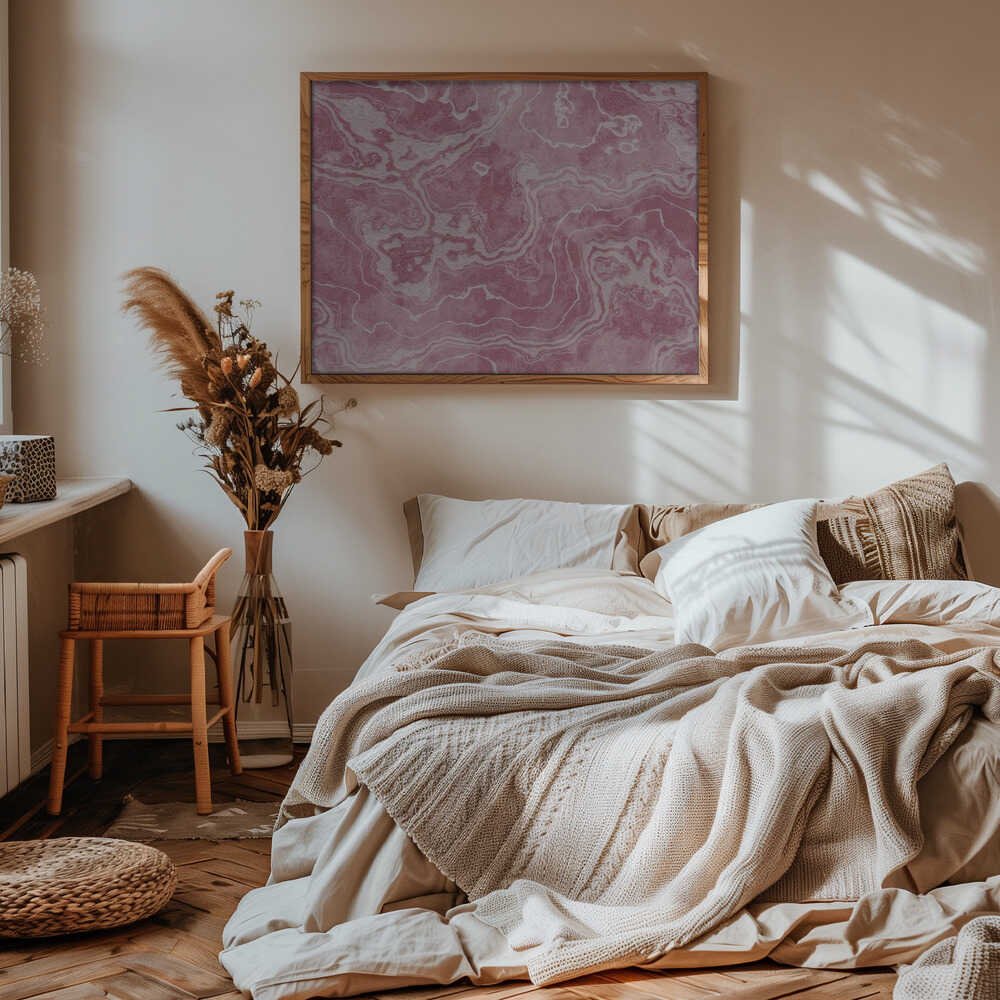Pink Marble Flow - Stretched Canvas, Poster or Fine Art Print - I Heart Wall Art - Poster Print, Canvas Print or Framed Art Print
