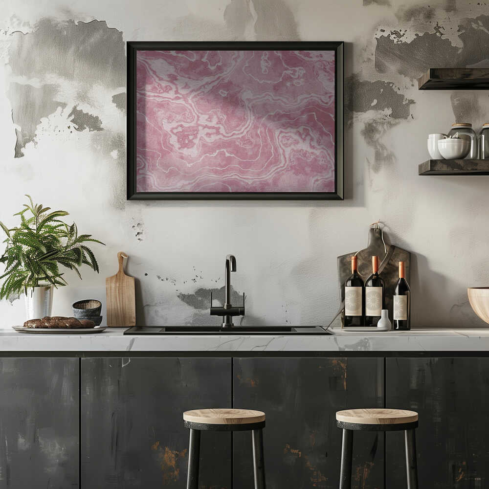 Pink Marble Flow - Stretched Canvas, Poster or Fine Art Print - I Heart Wall Art - Poster Print, Canvas Print or Framed Art Print