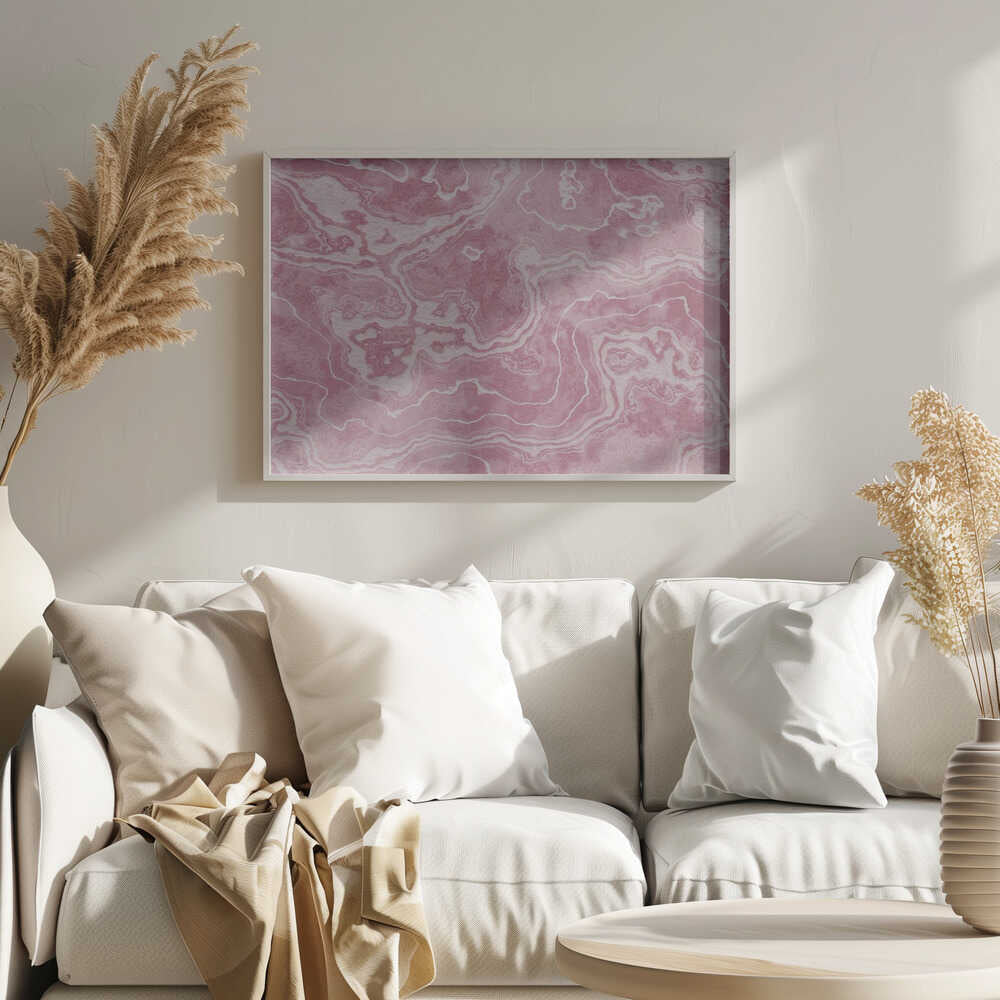 Pink Marble Flow - Stretched Canvas, Poster or Fine Art Print - I Heart Wall Art - Poster Print, Canvas Print or Framed Art Print
