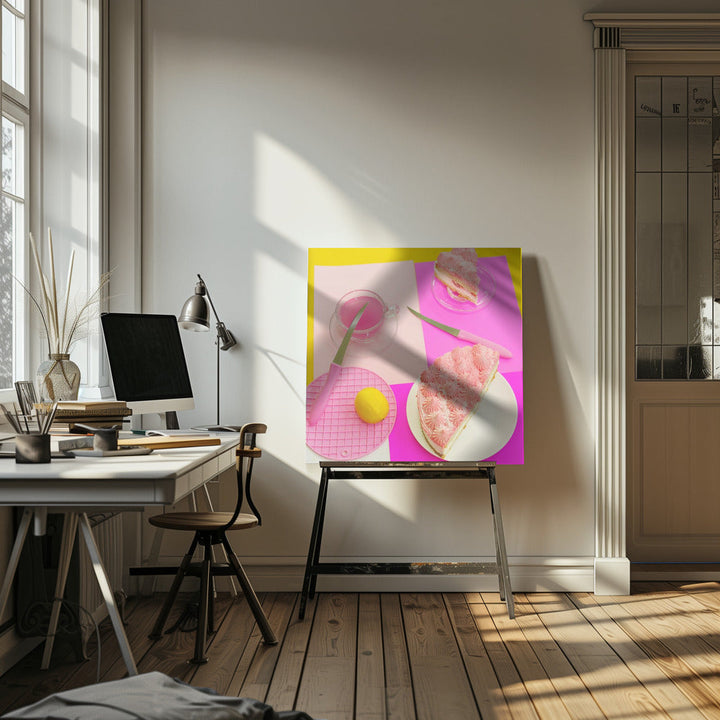Pink mood - Square Stretched Canvas, Poster or Fine Art Print I Heart Wall Art