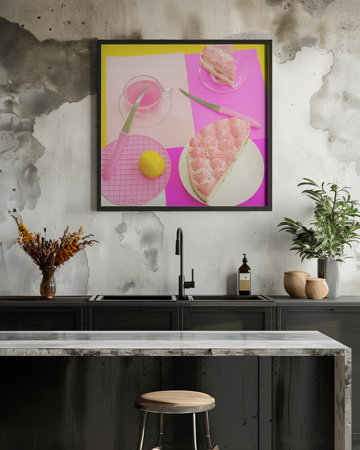 Pink mood - Square Stretched Canvas, Poster or Fine Art Print I Heart Wall Art