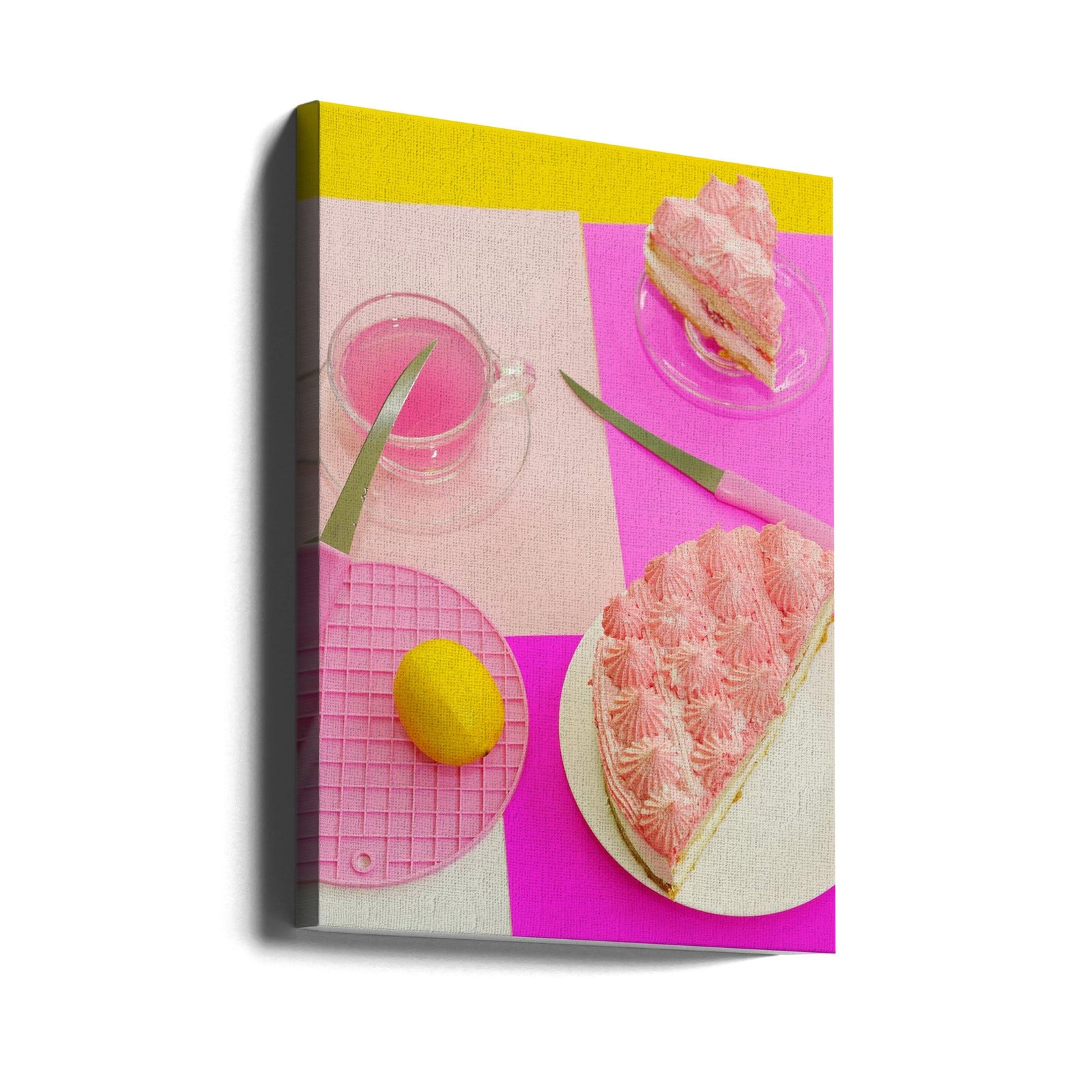 Pink mood - Square Stretched Canvas, Poster or Fine Art Print I Heart Wall Art
