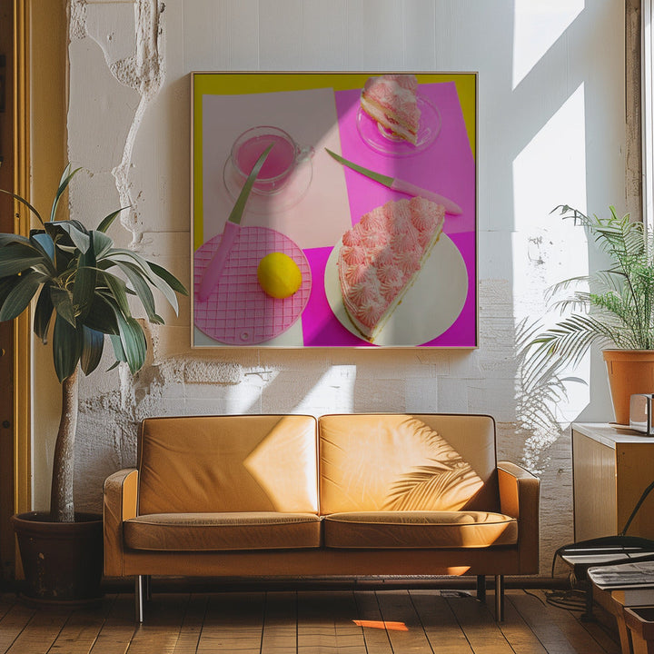 Pink mood - Square Stretched Canvas, Poster or Fine Art Print I Heart Wall Art