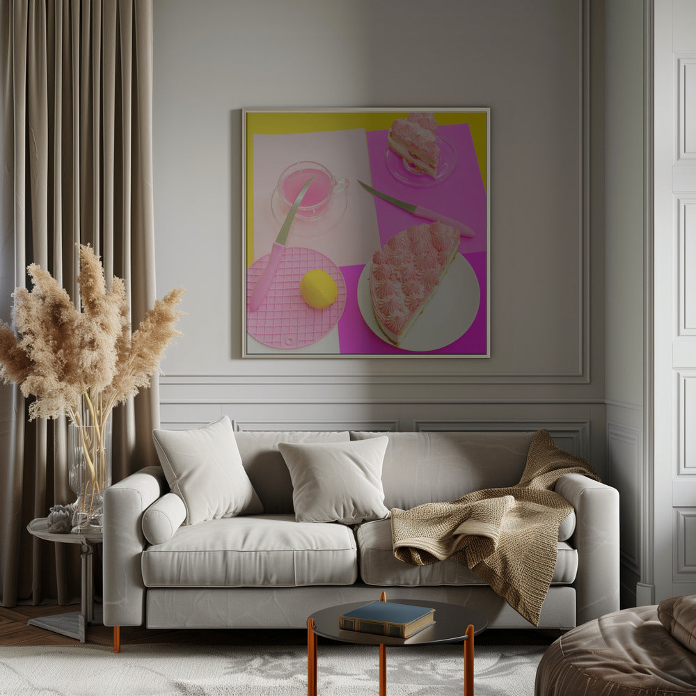 Pink mood - Square Stretched Canvas, Poster or Fine Art Print I Heart Wall Art