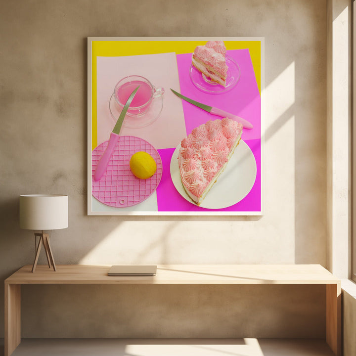 Pink mood - Square Stretched Canvas, Poster or Fine Art Print I Heart Wall Art