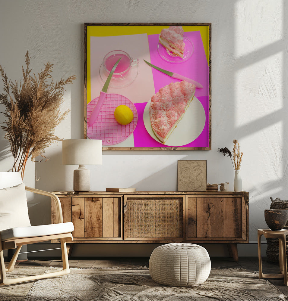 Pink mood - Square Stretched Canvas, Poster or Fine Art Print I Heart Wall Art
