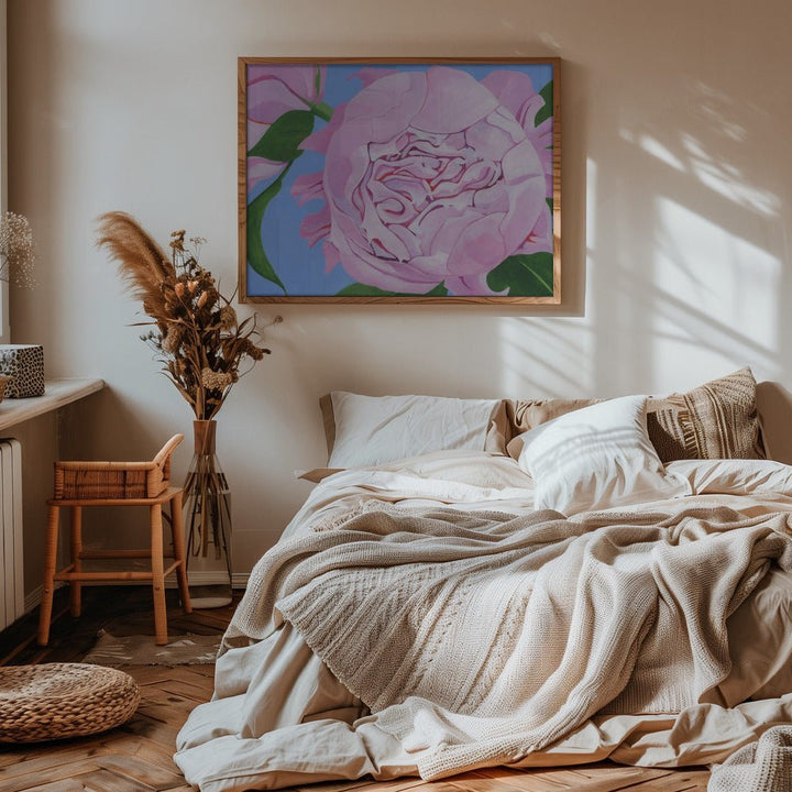 Pink Peony - Stretched Canvas, Poster or Fine Art Print - I Heart Wall Art - Poster Print, Canvas Print or Framed Art Print