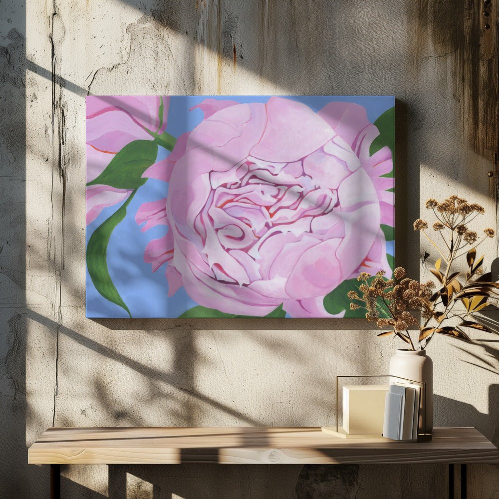 Pink Peony - Stretched Canvas, Poster or Fine Art Print - I Heart Wall Art - Poster Print, Canvas Print or Framed Art Print