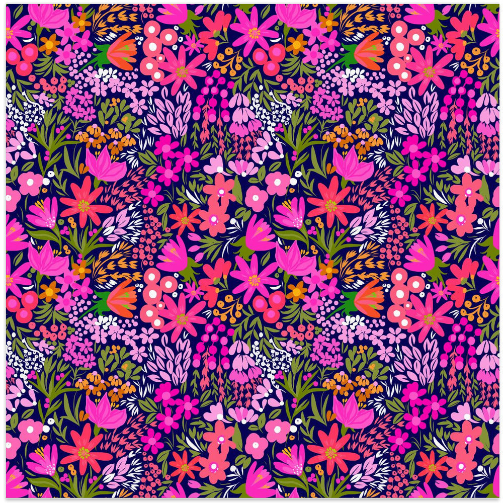 Pink Showers - Square Stretched Canvas, Poster or Fine Art Print I Heart Wall Art