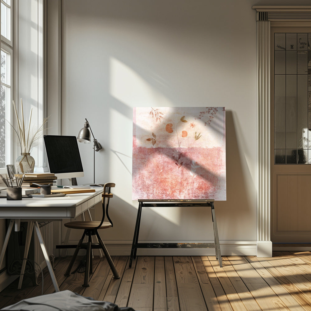 Pink - Square Stretched Canvas, Poster or Fine Art Print I Heart Wall Art