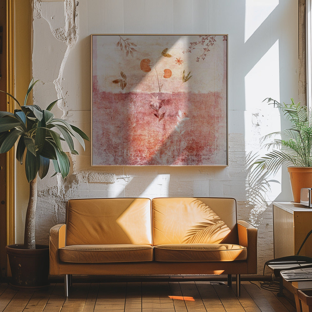 Pink - Square Stretched Canvas, Poster or Fine Art Print I Heart Wall Art