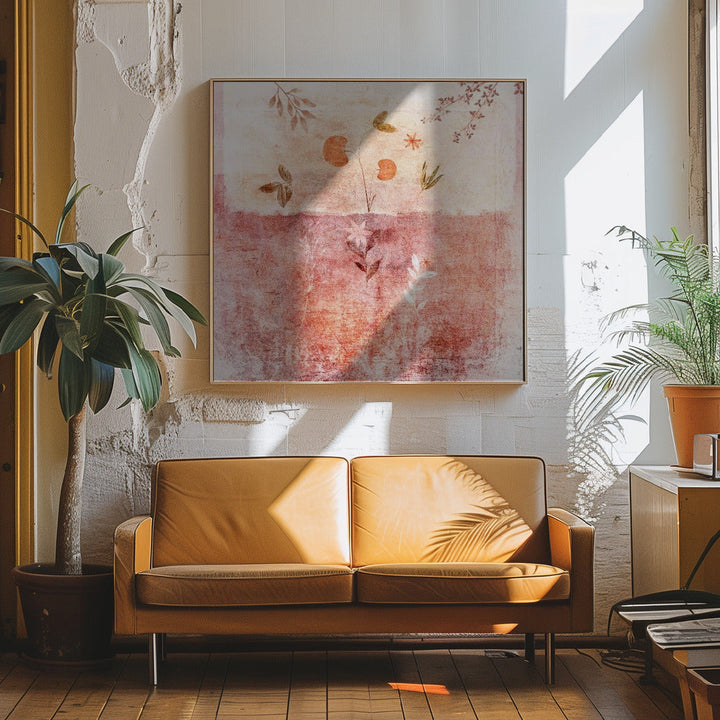 Pink - Square Stretched Canvas, Poster or Fine Art Print I Heart Wall Art