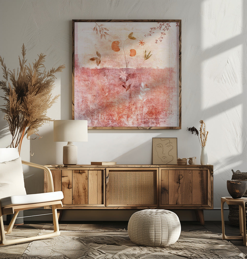 Pink - Square Stretched Canvas, Poster or Fine Art Print I Heart Wall Art