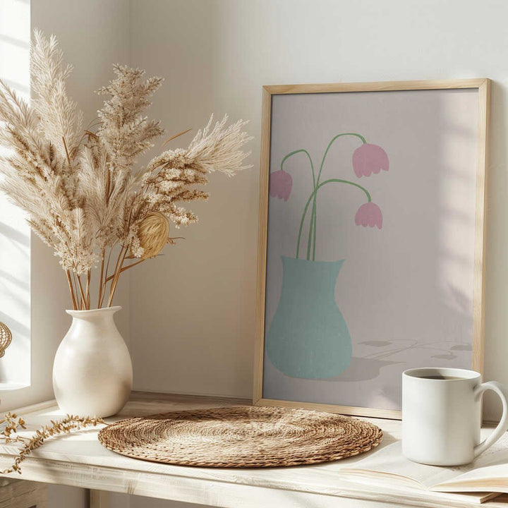 Pink Tulips In the Sun - Stretched Canvas, Poster or Fine Art Print - I Heart Wall Art - Poster Print, Canvas Print or Framed Art Print
