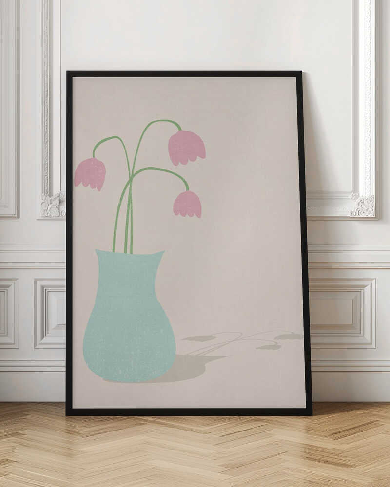 Pink Tulips In the Sun - Stretched Canvas, Poster or Fine Art Print - I Heart Wall Art - Poster Print, Canvas Print or Framed Art Print