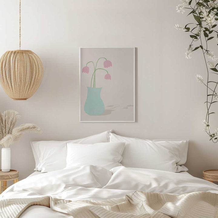 Pink Tulips In the Sun - Stretched Canvas, Poster or Fine Art Print - I Heart Wall Art - Poster Print, Canvas Print or Framed Art Print