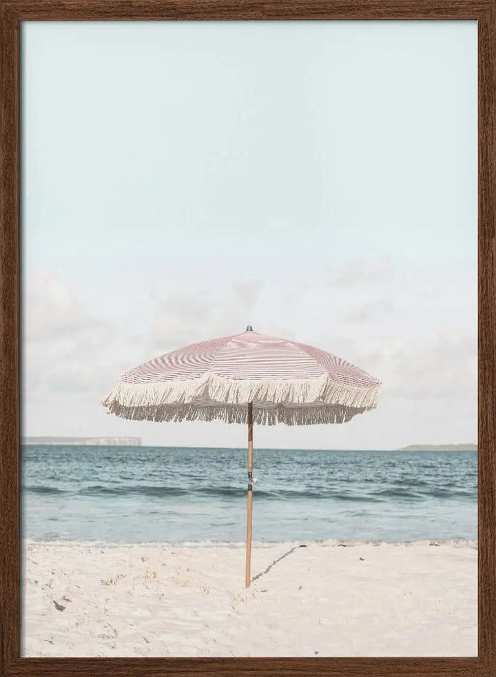 Pink Umbrella - Stretched Canvas, Poster or Fine Art Print I Heart Wall Art