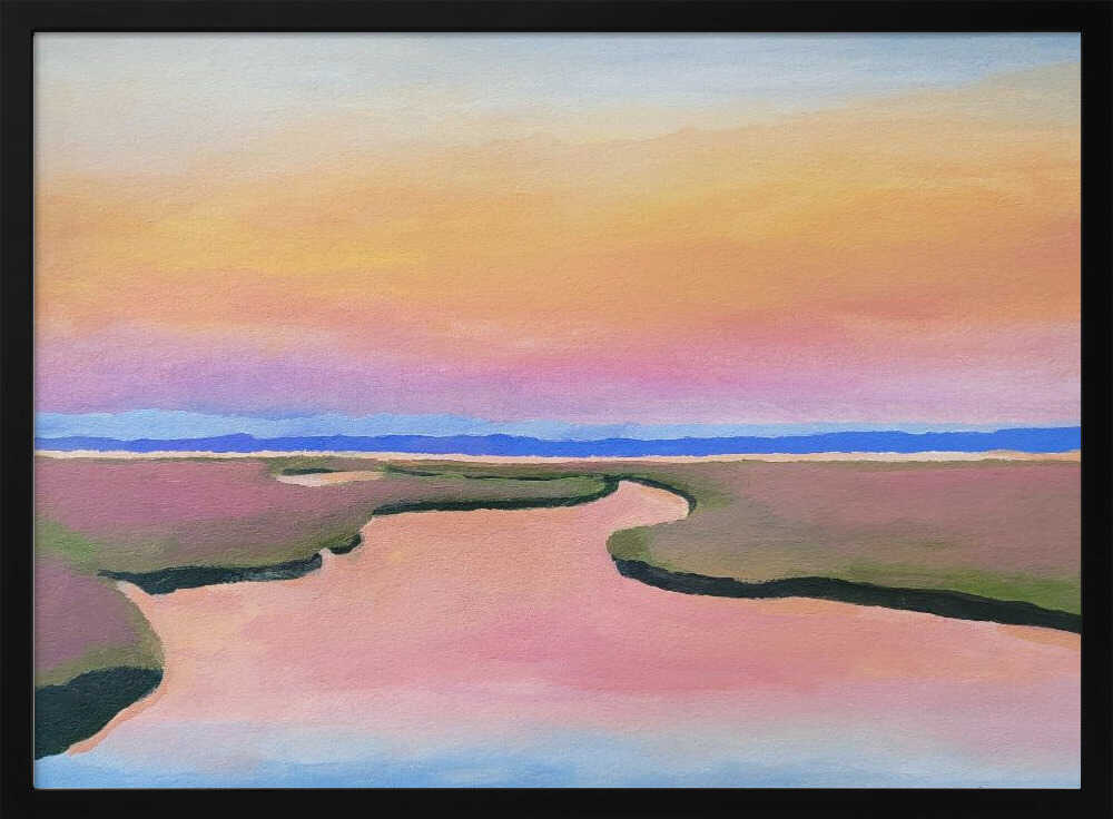 Pink Water - Stretched Canvas, Poster or Fine Art Print - I Heart Wall Art - Poster Print, Canvas Print or Framed Art Print