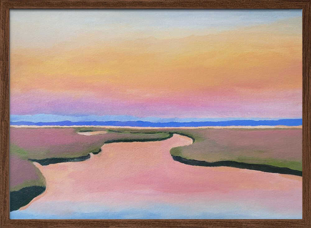 Pink Water - Stretched Canvas, Poster or Fine Art Print - I Heart Wall Art - Poster Print, Canvas Print or Framed Art Print