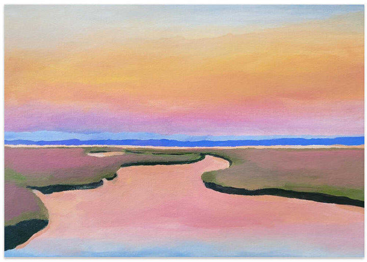 Pink Water - Stretched Canvas, Poster or Fine Art Print - I Heart Wall Art - Poster Print, Canvas Print or Framed Art Print