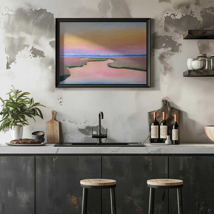Pink Water - Stretched Canvas, Poster or Fine Art Print - I Heart Wall Art - Poster Print, Canvas Print or Framed Art Print