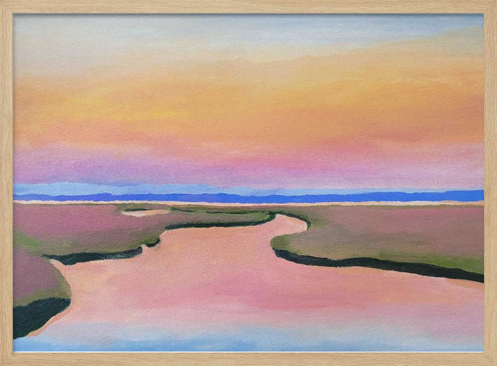 Pink Water - Stretched Canvas, Poster or Fine Art Print - I Heart Wall Art - Poster Print, Canvas Print or Framed Art Print