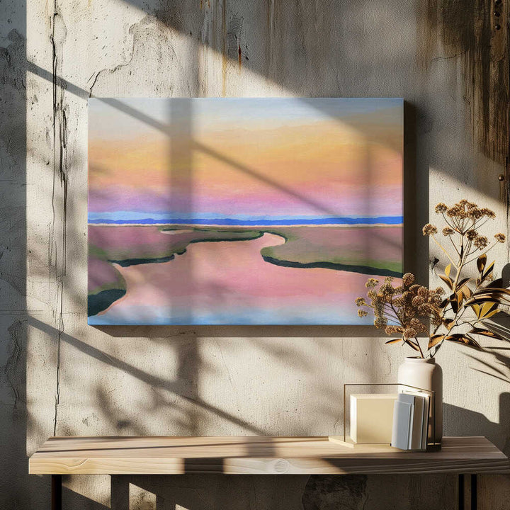 Pink Water - Stretched Canvas, Poster or Fine Art Print - I Heart Wall Art - Poster Print, Canvas Print or Framed Art Print