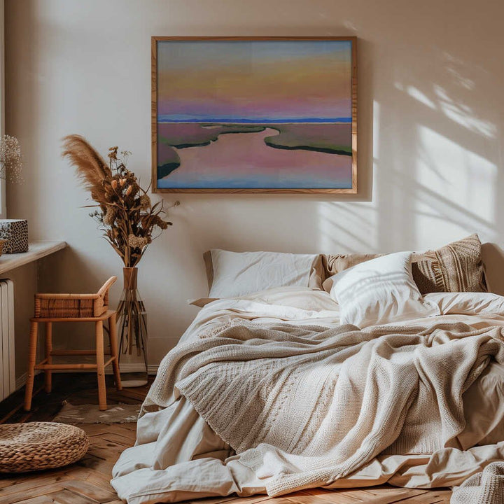Pink Water - Stretched Canvas, Poster or Fine Art Print - I Heart Wall Art - Poster Print, Canvas Print or Framed Art Print